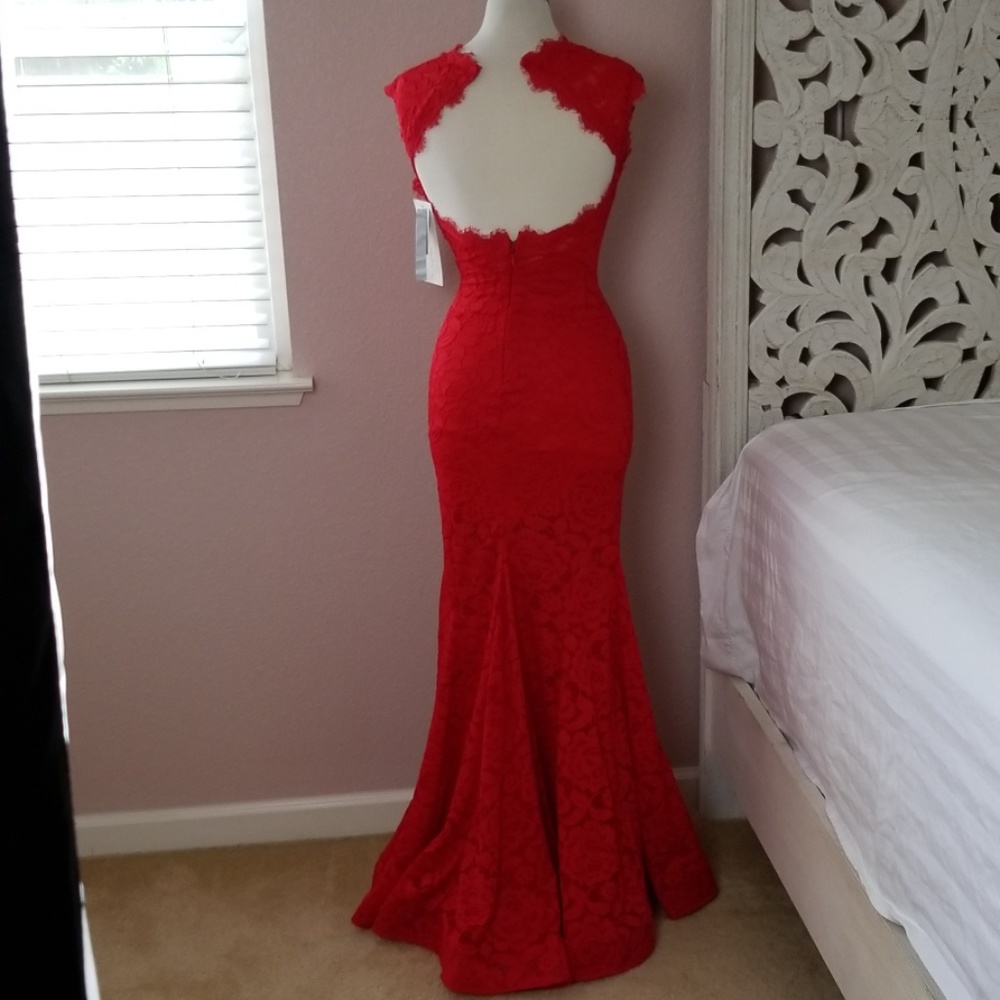 🤩HOSTPICK New Betsy & Adam Red Lace Mermaid Dress